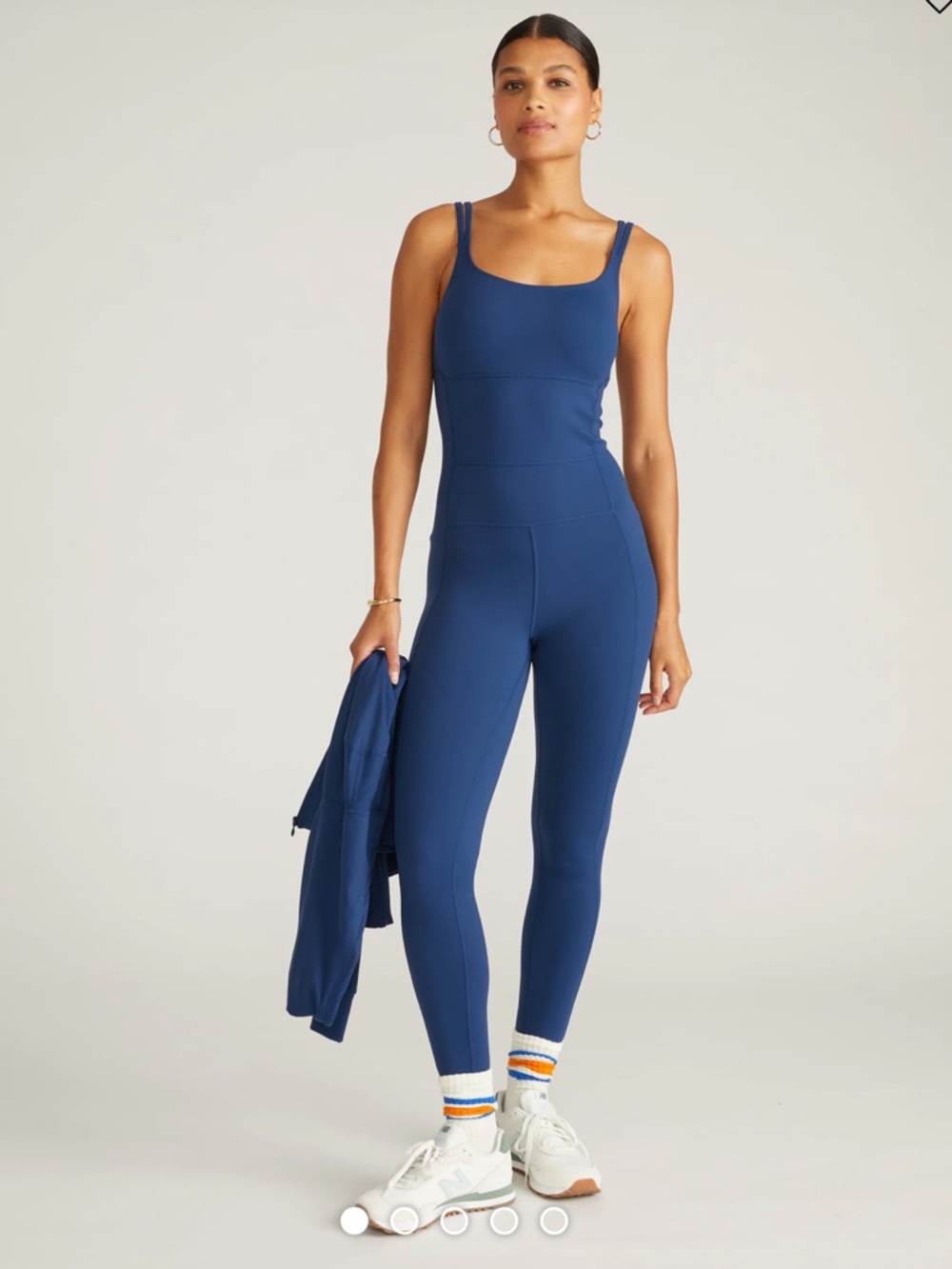 Universal Standard Stretchy blue Next to Naked Jumpsuit Spaghetti Straps 3xs